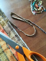 Lining the fabric with calico and cutting to size
