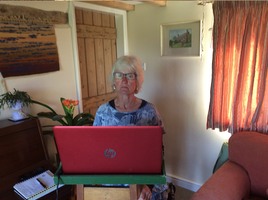 Fiona in her 'Zoom' office!