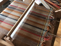 Heddle loom warped up